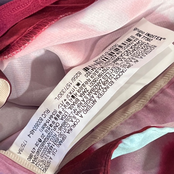 NWT ZARA Satin Feel Wide Leg Floral Pants Size Large - Picture 12 of 16